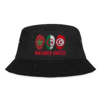 MAGHREB UNITED المغرب - Bucket Hat - Schwarz - Vorne - Lela (165cm)
