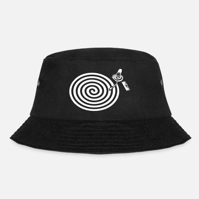 turn table vinyl spirale - Bucket Hat - Schwarz
