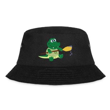 Krokodil mit Paddel - Bucket Hat - Schwarz - Vorne - Lela (165cm)
