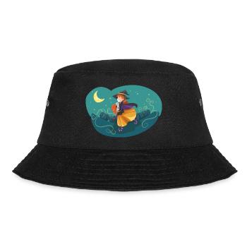 Witch Night Moon Cat - Bucket Hat - black - Front - Lela (165cm)