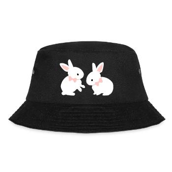 Blanc Twins lapin - lapin bébé oreille rose - Bob - noir - Devant - Lela (165cm)