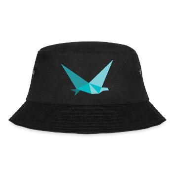 Vogel Schwalbe Origami Polygon - Bucket Hat - Schwarz - Vorne - Lela (165cm)