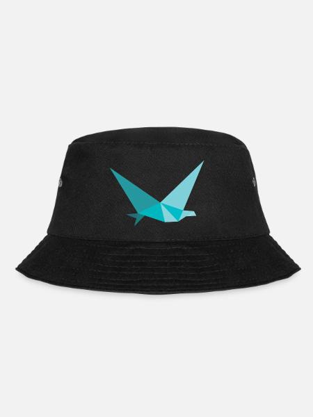 Vogel Schwalbe Origami Polygon - Bucket Hat - Schwarz