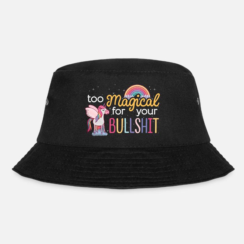 Einhorn TOO MAGICAL FOR YOUR BULLSHIT spruch - Bucket Hat - Schwarz
