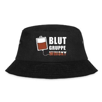 Blutgruppe Whisky | Whiskey Alkohol JGA Party Fun - Bucket Hat - Schwarz - Vorne - Lela (165cm)