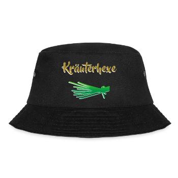 Kräuterhexe Kräuter Garten - Bucket Hat - Schwarz - Vorne - Lela (165cm)
