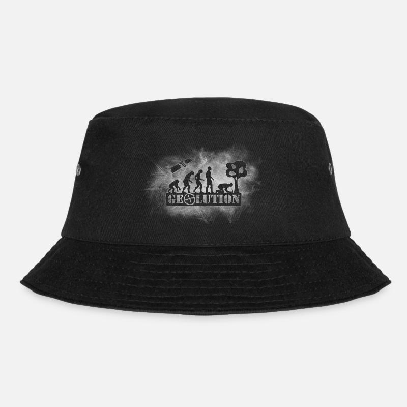 Geolution-light-grunge - Bucket Hat - black