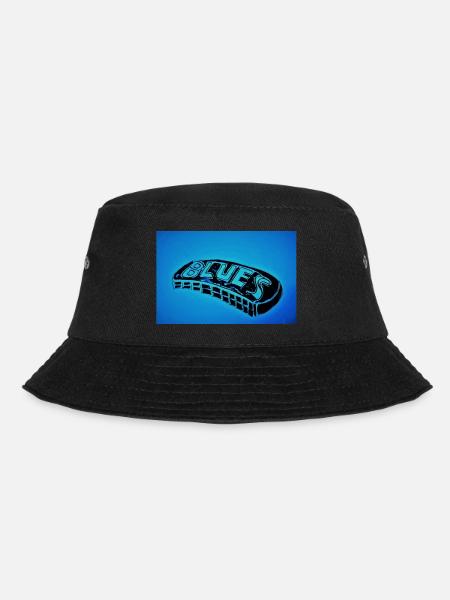 Blues harmonica horizontal - Bucket Hat - black