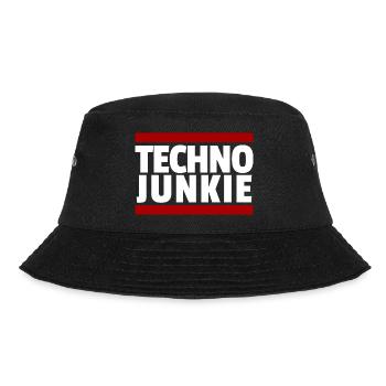 Techno Rave Junkie - Bucket Hat - Schwarz - Vorne - Lela (165cm)