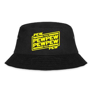 Pew Pew Pew - Bucket Hat - Schwarz - Vorne - Lela (165cm)