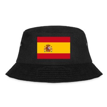 Spanien spanisch Flagge Fahne Madrid EM - Bucket Hat - Schwarz - Vorne - Lela (165cm)