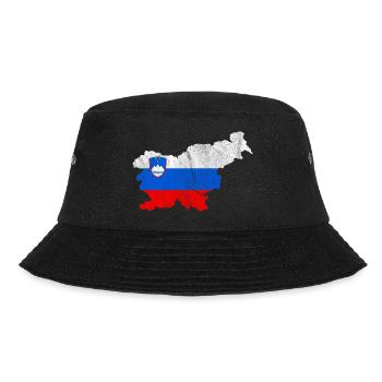 Slovenia flag map Slovenija gift - Bucket Hat - black - Front - Lela (165cm)