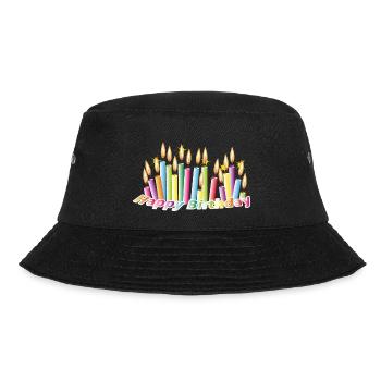 Bougies d'anniversaire arc-en-ciel avec joyeux anniversaire - Bob - noir - Devant - Lela (165cm)