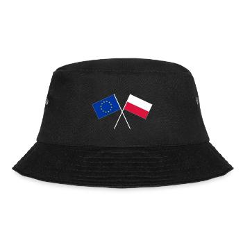 Poland Europe EU flag crossed - Bucket Hat - black - Front - Lela (165cm)