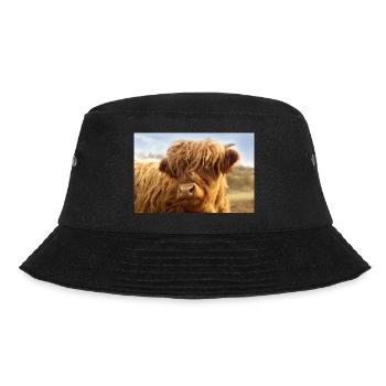 Little cow, brown calf looks at the camera - Bucket Hat - black - Front - Lela (165cm)