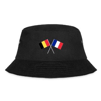 Belgium crossed France flag with flag - Bucket Hat - black - Front - Lela (165cm)