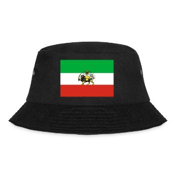 Persisch / iranische Flagge für Pahlavi Shah - Bucket Hat - Schwarz - Vorne - Lela (165cm)