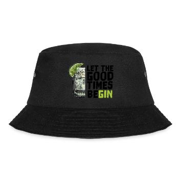 Gin and Tonic Let the Good Times BeGin - Bucket Hat - Schwarz - Vorne - Lela (165cm)