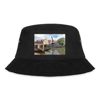 Panorama at the old market (Stintmarkt) Lüneburg - Bucket Hat - Schwarz - Vorne - Lela (165cm)