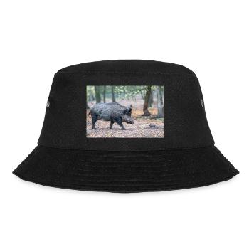 Wild boar (in german Wildschwein) Sus scrofa - Bucket Hat - Schwarz - Vorne - Lela (165cm)