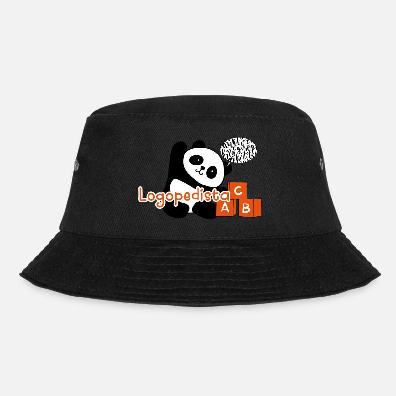 Logopäde Panda - Bucket Hat - Schwarz