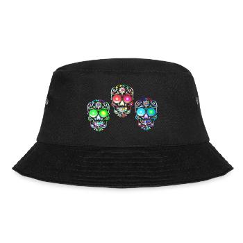 Sugar Skull Art - Bucket Hat - black - Front - Lela (165cm)