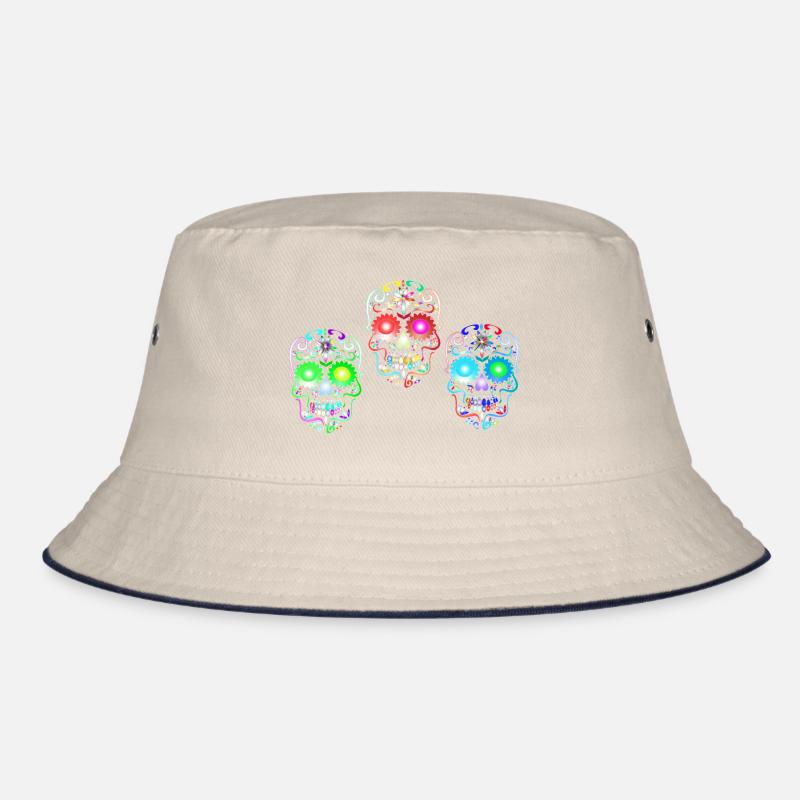 Zucker Schädel Kunst Bucket Hat