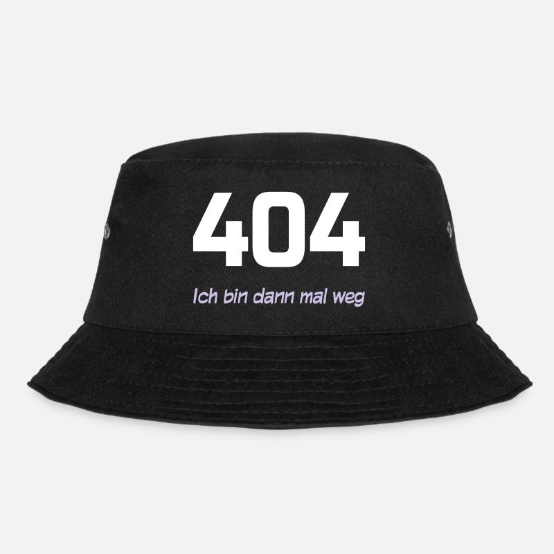 404 – ich bin dann mal weg - Bucket Hat - Schwarz