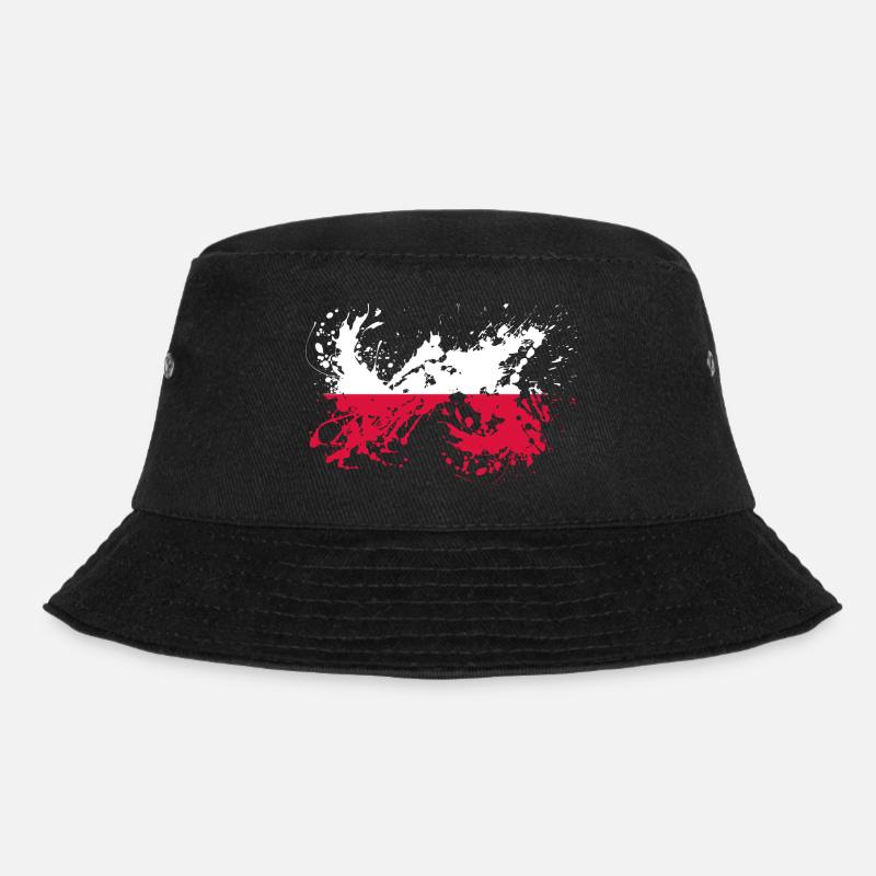 Pologne Drapeau polonais Drapeau Taches de couleur - Bob - noir