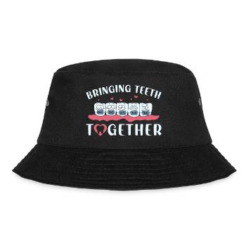 Braces Dentist Funny Orthodontist - Bucket Hat - black - Front - Lela (165cm)