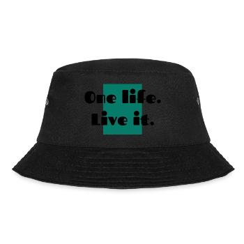one life live it - Bucket Hat - Schwarz - Vorne - Lela (165cm)