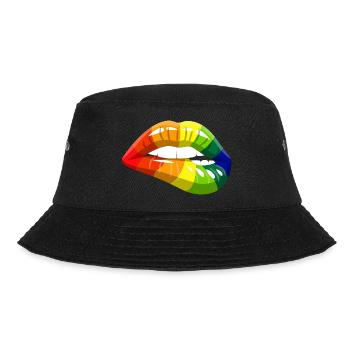 Pride Lips - Bucket Hat - Schwarz - Vorne - Lela (165cm)