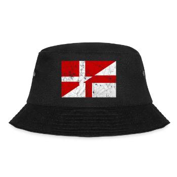 Dänemark England Fußball Flagge Fahne Dannebrog - Bucket Hat - Schwarz - Vorne - Lela (165cm)