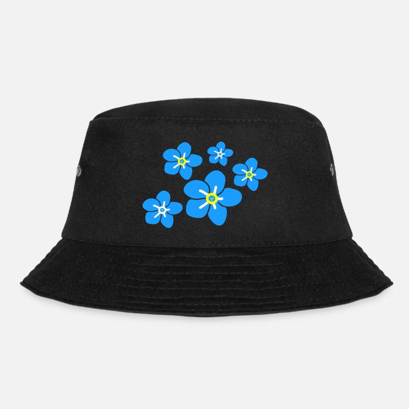 Forget me not flower2 - Bucket Hat - black