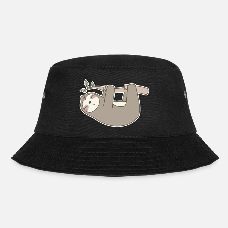 Faultier - Bucket Hat - Schwarz