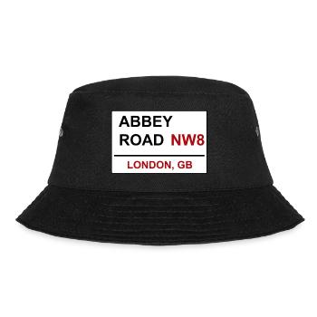 Abbey Road, London Street Sign - 60s music lovers - Bucket Hat - black - Front - Lela (165cm)