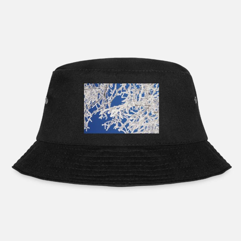 Schneeflocken - Bucket Hat - Schwarz