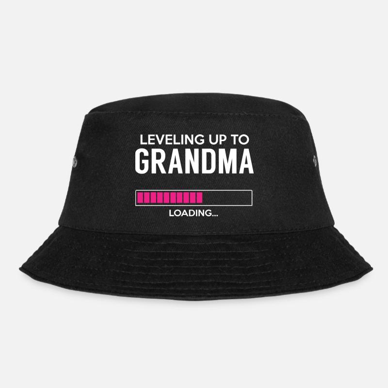 Leveling up to grandma - Loading - Bucket Hat - black