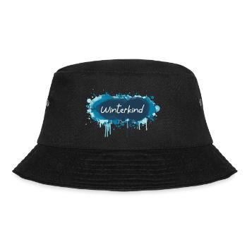 Winterkind Blau - Bucket Hat - Schwarz - Vorne - Lela (165cm)