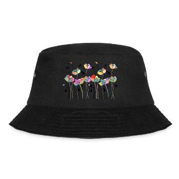 Blumen - Bucket Hat - Schwarz - Vorne - Lela (165cm)