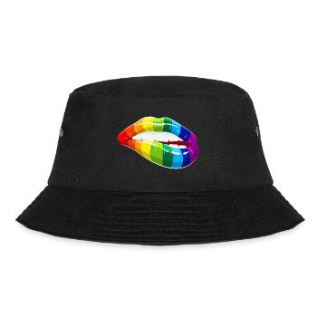 Rainbow Lips - Bouche d'amour homosexualité LGBT - Bob - noir - Devant - Lela (165cm)