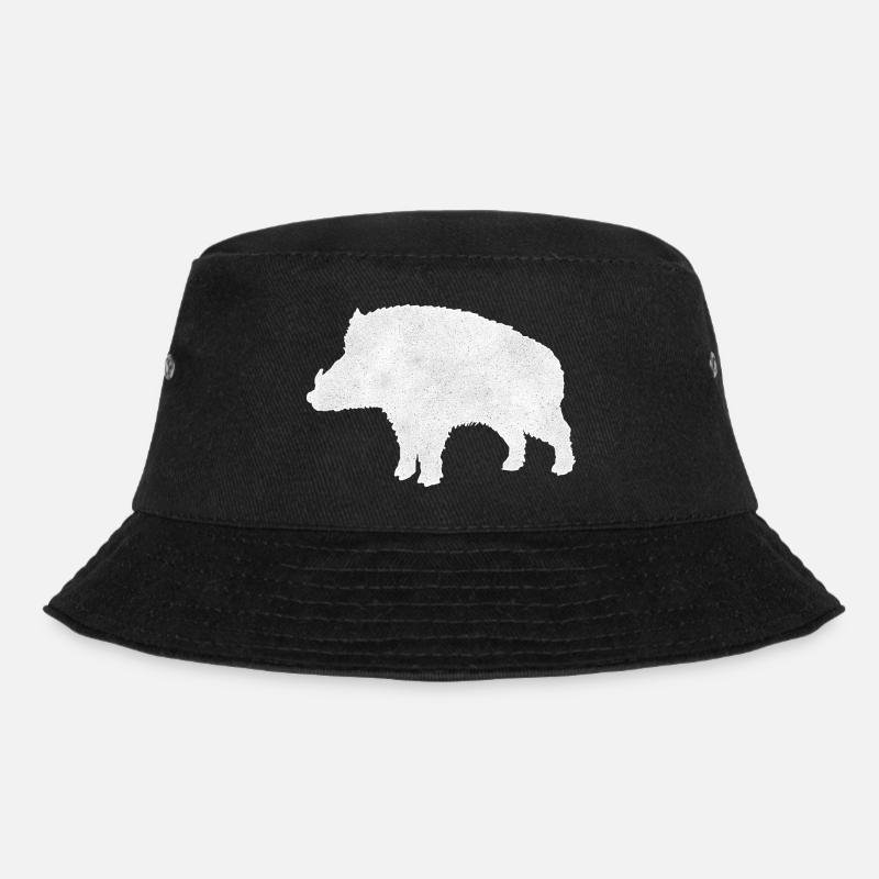Wildschwein - Bucket Hat - Schwarz