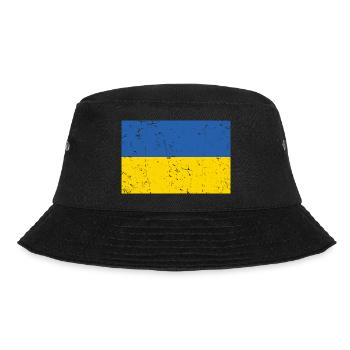 Ukraine Flag Distressed - Bucket Hat - black - Front - Lela (165cm)