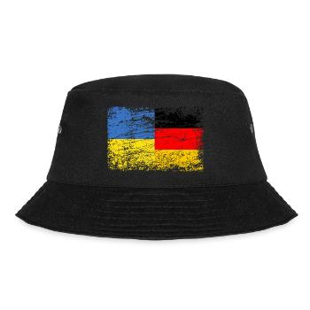 Ukraine Germany Flag Ukrainian German - Bucket Hat - black - Front - Lela (165cm)