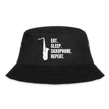 Saxofon Musik Saxophon Instrument Saxophonist - Bucket Hat - Schwarz - Vorne - Lela (165cm)