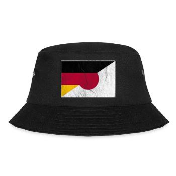 Vintage Germany Japan Flag Flag Football - Bucket Hat - black - Front - Lela (165cm)