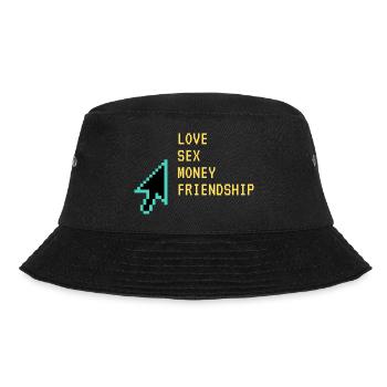 Love Sex Money Friendship - Bucket Hat - black - Front - Lela (165cm)