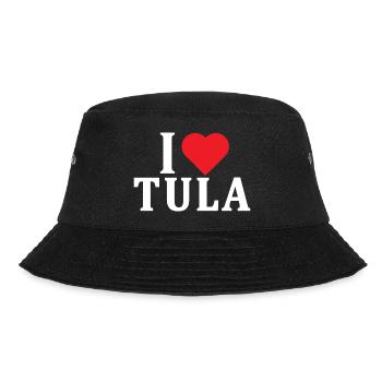 t-shirt Io amo Tula t-shirt Sardinia gift idea - Bucket Hat - black - Front - Lela (165cm)
