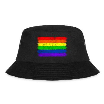 Rainbow Flag Vintage - Bucket Hat - black - Front - Lela (165cm)