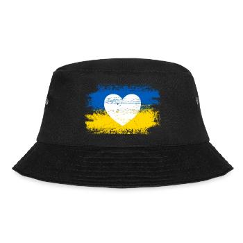 A heart for Ukraine - Bucket Hat - black - Front - Lela (165cm)